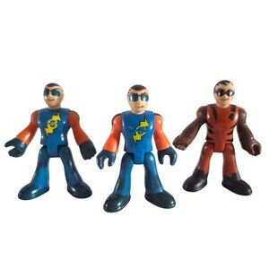 Imaginext Sky Racers 3 Figures 2 Orange & Blue 1 Red